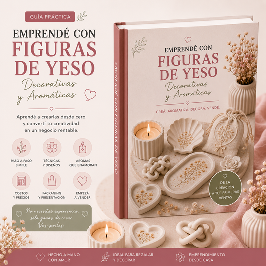 Emprendé con piezas decorativas y aromáticas en yeso